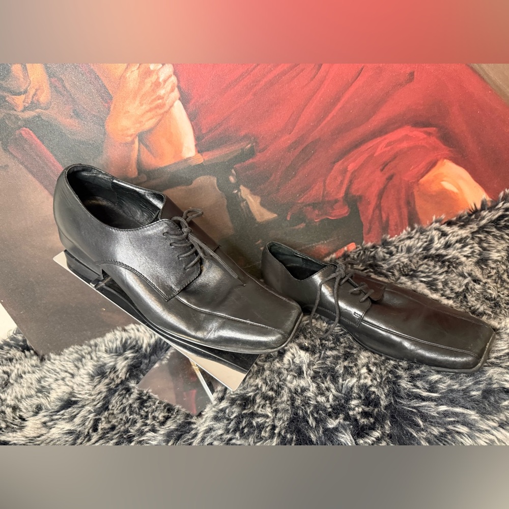 Aldo Black Leather Men's Oxfords